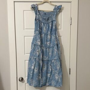 Old Navy Blue Floral Maxi Dress